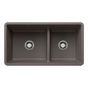 33" X 18" Double Bowl 60/40 Reversible Offset Low Divide Undermount - 0