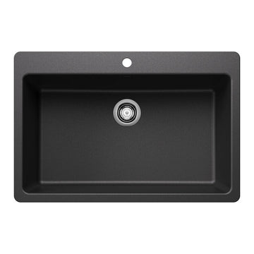 33" X 22" Single Bowl Dual Mount