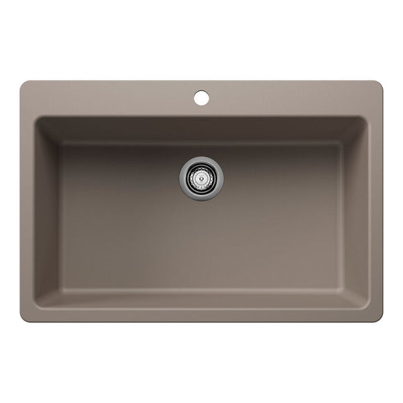 33" X 22" Single Bowl Dual Mount