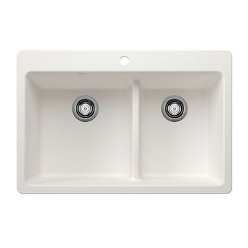 33" X 22" Double Bowl 60/40 Offset Low Divide Dual Mount - 0