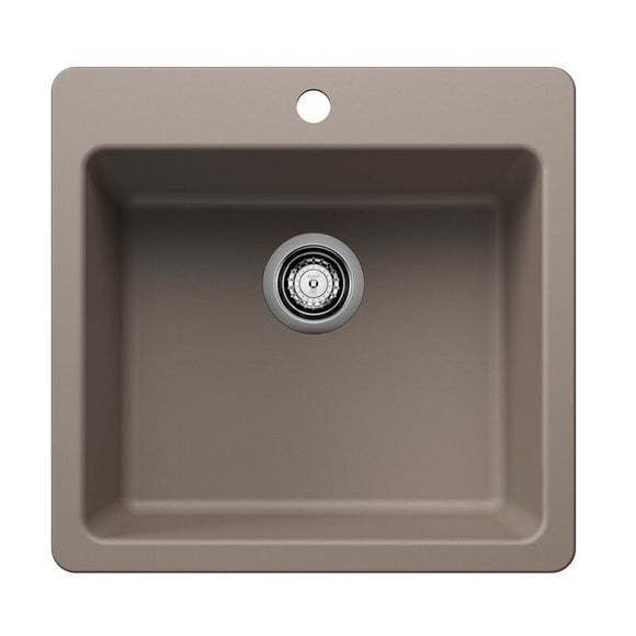 21-1/4" X 20-1/2" Single Bowl Dual Mount