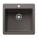 21-1/4" X 20-1/2" Single Bowl Dual Mount-1