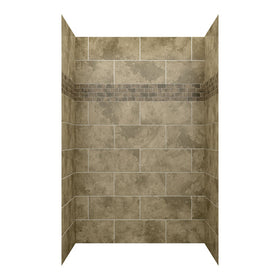 60" X 36" ALCOVE SHOWER WALL KIT W/ACCENT PANEL