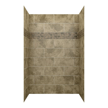 60" X 36" ALCOVE SHOWER WALL KIT W/ACCENT PANEL