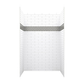 60" X 36" ALCOVE SHOWER WALL KIT W/ACCENT PANEL