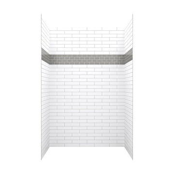 60" X 36" ALCOVE SHOWER WALL KIT W/ACCENT PANEL
