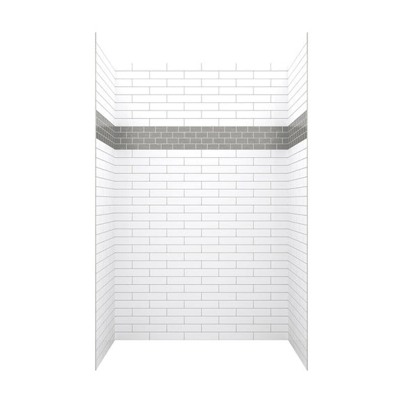 60" X 36" ALCOVE SHOWER WALL KIT W/ACCENT PANEL