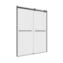Architectural 43" to 47"W x 76"H Frameless Double Roller Shower Door 5/16" Clear Glass-4