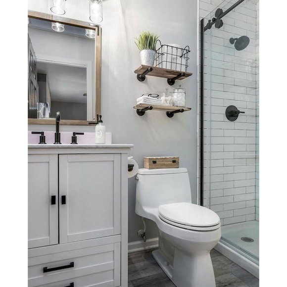 Architectural 43" to 47"W x 76"H Frameless Double Roller Shower Door 5/16" Clear Glass