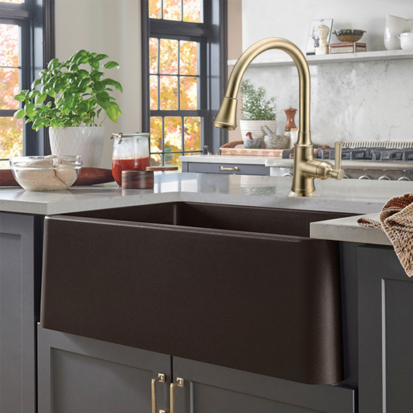 33 X 19" Single Bowl Apron Front