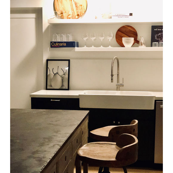 33 X 19" Double Bowl 60/40 Offset Low Divide Apron Front