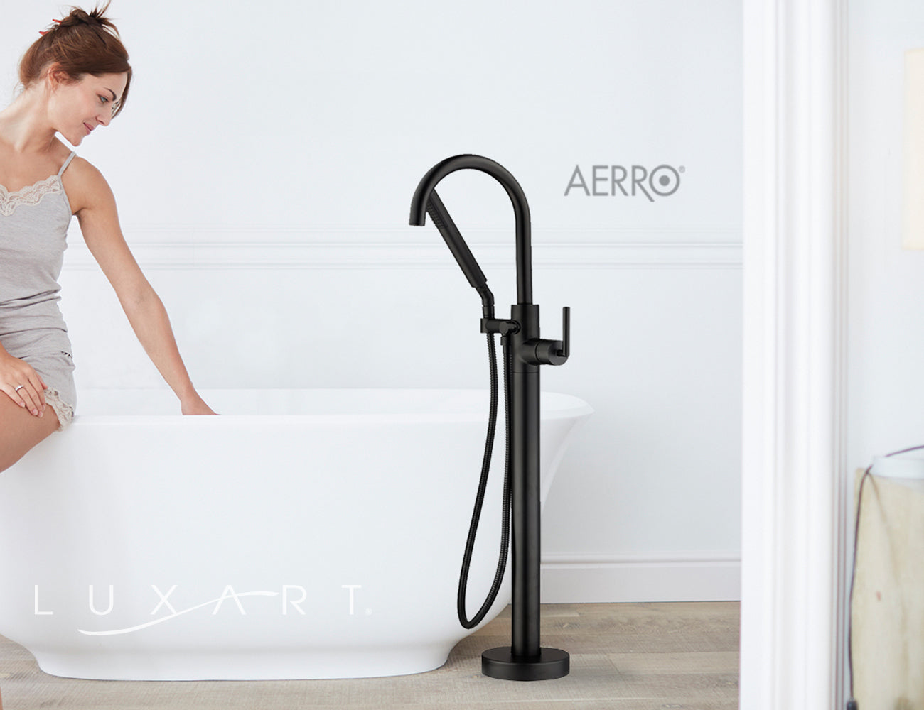 Aerro Free Standing Tub Filler Trim Only | Luxart Collection