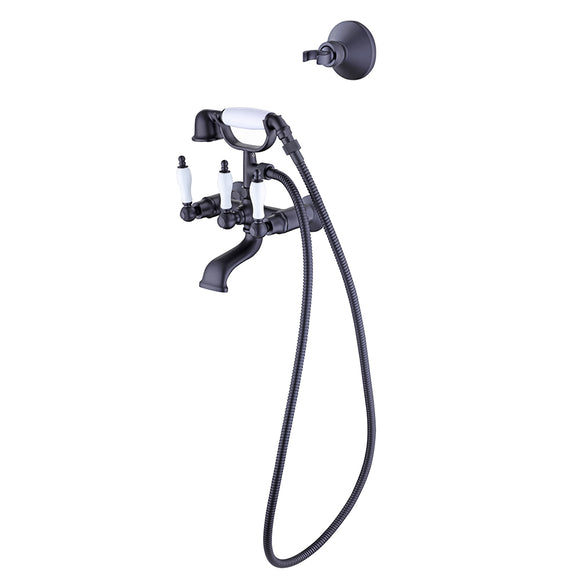 Elegant Wall or Deck Mount Tub Filler Trim Kit with Handshower