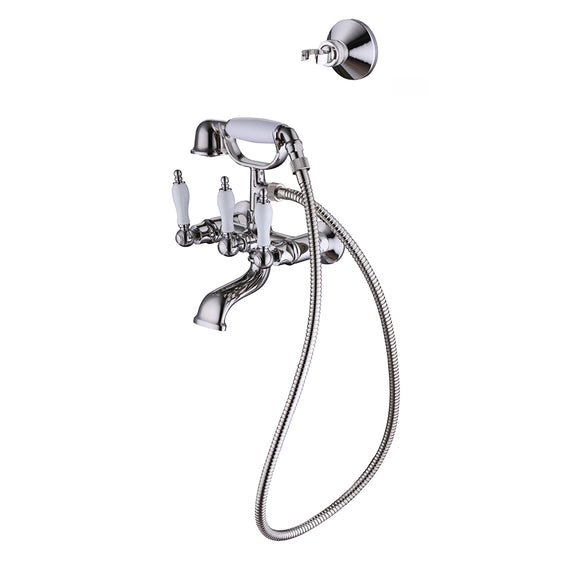Elegant Wall or Deck Mount Tub Filler Trim Kit with Handshower