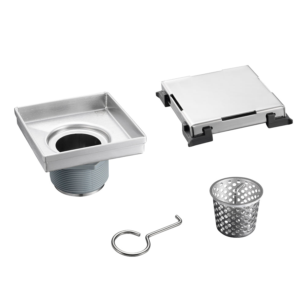 6" x 6" Square Drain and Body  Tile In Grate