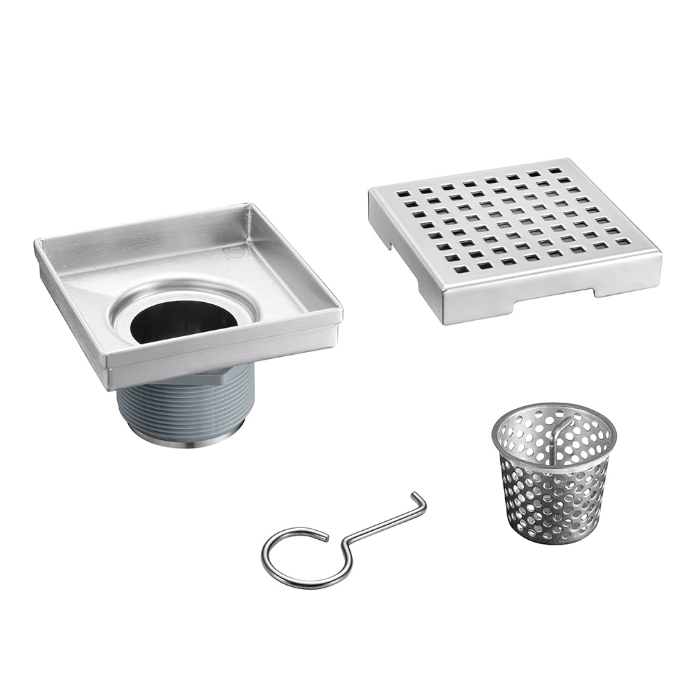 4" x 4" Square Drain and Body Square Grate