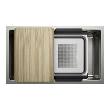 33" X 19-1/2" Undermount WorkStation Sink - 0