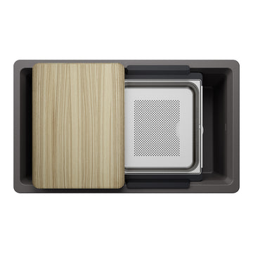 33" X 19-1/2" Undermount WorkStation Sink - 0