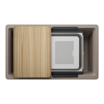 33" X 19-1/2" Undermount WorkStation Sink - 0