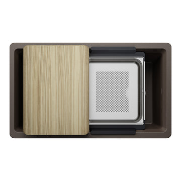 33" X 19-1/2" Undermount WorkStation Sink - 0