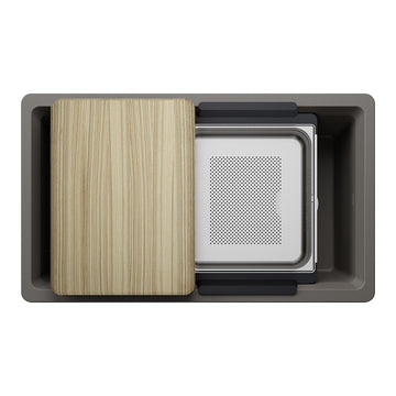 33" X 19-1/2" Undermount WorkStation Sink - 0