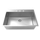 33" x 22" Near Zero Radius Single Bowl Dual Mount-2