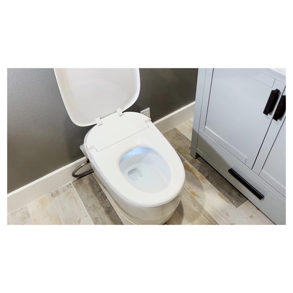 Ellonia White Auto Flush Elongated Intelligent Toilet w/Slow Close Heated Seat