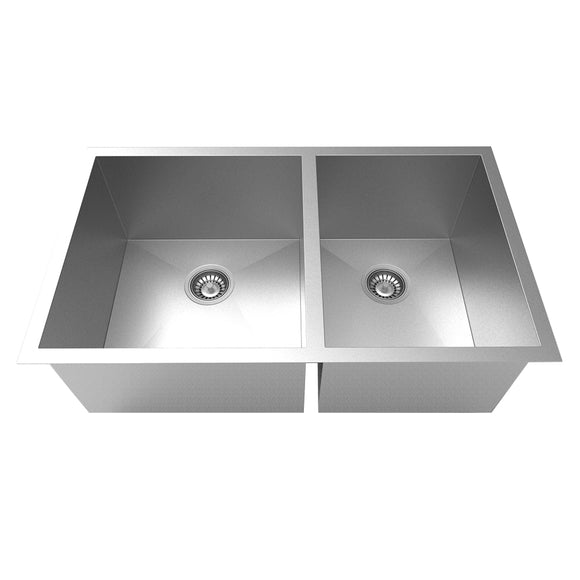 32" X 19" Zero Radius Double Bowl 60/40 Undermount
