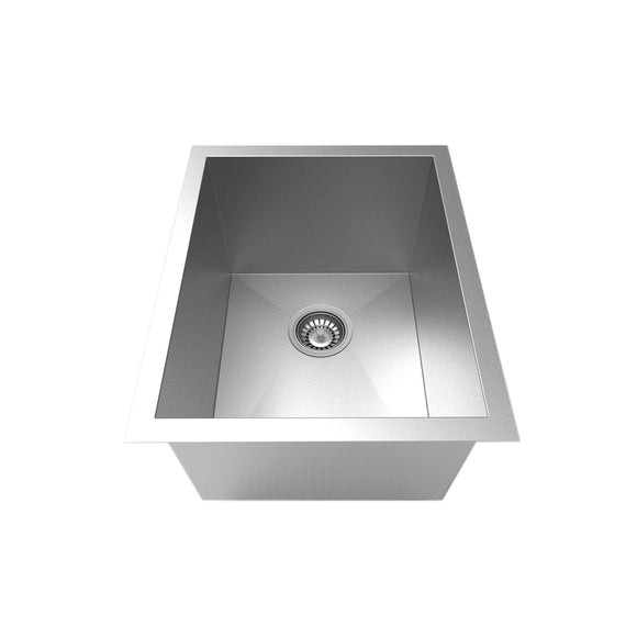 15" x 18-1/2" Zero Radius Single Bowl Undermount