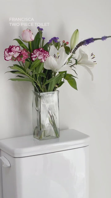 Francisca White Two Piece Toilet Kit (Left Hand) - 0