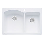 33 X 22" Double Bowl 60/40 Offset Dual Mount