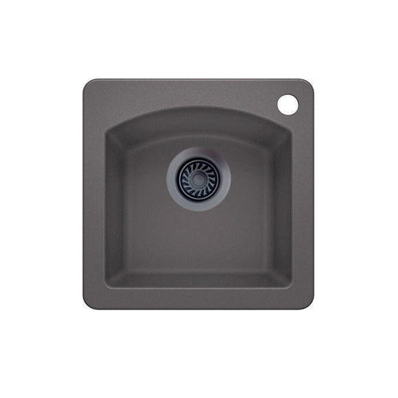 15 X 15" Single Bowl Dual Mount